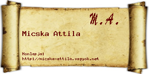 Micska Attila névjegykártya