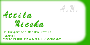 attila micska business card